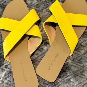 Saks Fifth Avenue Vibrant Yellow Sandals